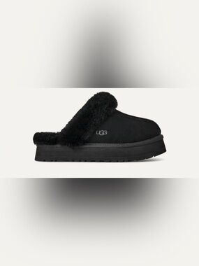 UGG Disquette platform Sherpa Suede slippers